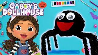 A Fun & Spooky Spider Craft for Halloween! | GABBY'S DOLLHOUSE TOY PLAY ADVENTURES