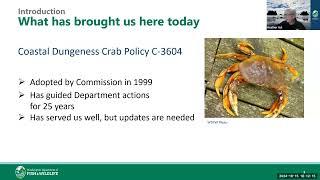 Coastal Dungeness Crab Policy Update Town Hall | Oct. 15, 2024
