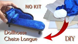 ~TUTORIAL~ DIY CHAISE LONGUE ~Dolls House Miniatures~ #MiniatureChair #ChaiseLongue #ChaiseLounge