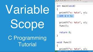 Variable Scope | C Programming Tutorial