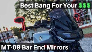 How To Install Kemimoto Handlebar End Mirrors On A Yamaha MT-09 (Amazon Mirrors)