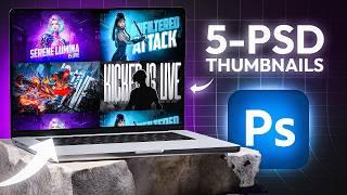 05 Easy-to-Edit Gaming Thumbnail PSD Templates for YouTube