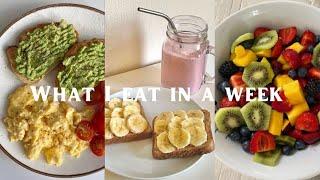 What I eat in a week 