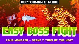 How to Defeat Lava Monster - Sega Genesis Vectorman 2 Boss - Scene 7 Turn Up The Heat