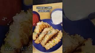 Cafe style Grilled Corn Cheese Sandwich | Extra Cheesy Corn Sandwich | #sandwich #shorts #shortsfeed