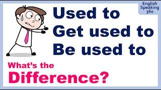 Difference between I USED TO / GET USED TO / BE USED TO  Super Useful English Grammar