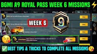 A9 WEEK 6 MISSION / BGMI WEEK 6 MISSIONS EXPLAINED / A9 ROYAL PASS WEEK 6 MISSION / C7S19 WEEK 6