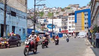 SALVADOR BAHIA - LARGO DA CALÇADA E PEGANDO O PLANO INCLINADO CALÇADA - LIBERDADE (10 Outubro,2024)