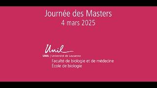 Journée des Masters 2025 : Presentation of the Masters in Biology