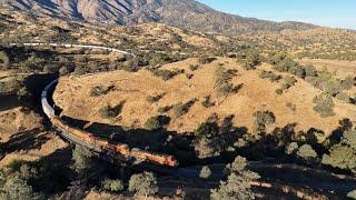 Bealville to Tehachapi Loop (Mojave Sub) in 4k - Fall 2024 - Ground & Drown w/raw audio