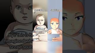 Queen never cry  Original VS Sakura  #sakuraschoolsimulator #shorts #trending #viralvideo #funny