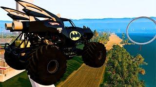 BATMAN Takes on Monster Jam in EPIC Disaster!