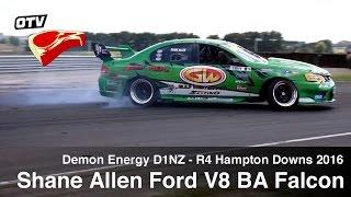 RAW: Shane Allen RATTLA Ford Falcon V8 - D1NZ Drifting R4 Hampton Downs 2016