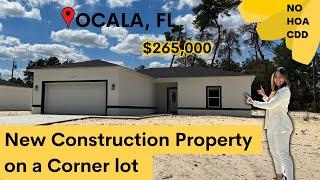 Tour of Affordable new Construction Property on a Corner Lot . Ocala, FL