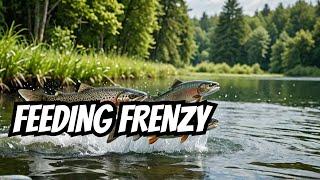 Trout Feeding Frenzy Caught on Camera!