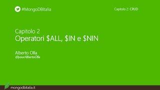 Operatori $ALL, $IN e $NIN - Corso base di MongoDB