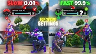 PUBG Mobile Sprint Sensitivity Settings 2025  / Joystick Fast Movement In PUBG/BGMI • Top Settings