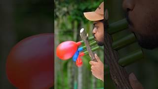 DIY Bamboo Creations with Black tree and Balloone Slingshots #Bamboo #Slingshots #Bambooart