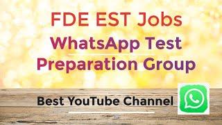 FDE EST Whatsapp Group for Test Preparation | FDE Test Preparation by GreenPakistani YouTube Channel