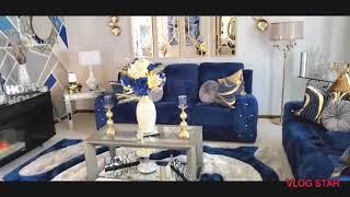 GLAM  NAVY BLUE LIVING ROOM MAKEOVER