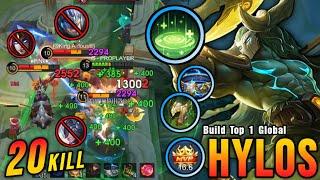 20 Kills!! Killer Tank Hylos Deadly EXP Laner!! - Build Top 1 Global Hylos ~ MLBB