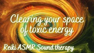 Clearing away toxic energy. Sound therapy tibetan bowl & chimes