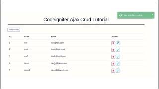 Codeigniter Ajax Crud Tutorial