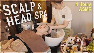 ASMR  For a good sleep, I had a Head & Scalp massage. no talking 4h compilation