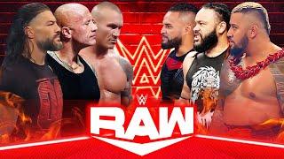 Roman Reigns The Rock Randy Orton vs Solo Sikoa Jacob Fatu Tama Tonga | Tag Team Match on Raw