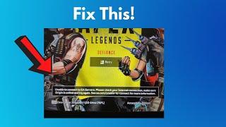 How to fix "unable to connect to EA servers" on apex legends | Unable to Connect