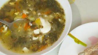 Зеленый Борщ.Как я готовлю борщ со Щавелем. Получается Очень Вкусно !