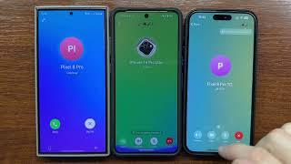 Samsung S24U vs iPhone 15 PM WhatsApp, Telegram, Signal Outgoing Call Competition to Pixel 8 Pro