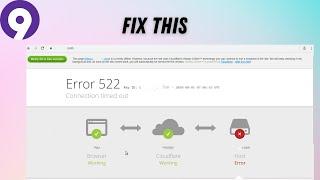 How to Fix "Error 522 Connection Time out" | Error 522 on 9anime