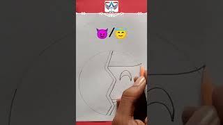 Devil  VS Angel  | Emoji Satisfying Creative Art Video #shorts #art #drawing