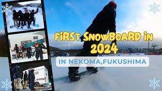 Snowboarding in Nekoma, Fukushima!! #japan