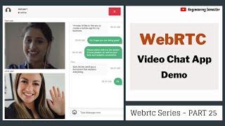 WebRTC Video Chat Application - Full Demo of Client side | WebRTC series PART 25