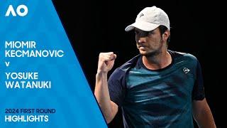 Miomir Kecmanovic v Yosuke Watanuki Highlights | Australian Open 2024 First Round