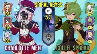 C6 Charlotte Melt + C6 Collei Spread | Spiral Abyss 5.3 | Genshin Impact