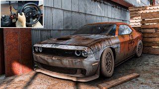 Rebuilding Dodge Challenger SRT Hellcat (1000HP) - Forza Horizon 5 | Thrustmaster T300RS gameplay