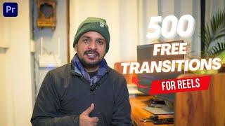 500 Free Transitions For Reels | Cinemagicut | Premiere Pro