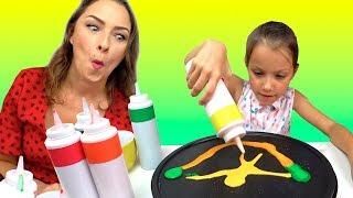 PANCAKE ART CHALLENGE БЛИННЫЙ ЧЕЛЛЕНДЖ Back To School / Вики Шоу