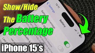 iPhone 15/15 Pro Max: How to Show/Hide The Battery Percentage