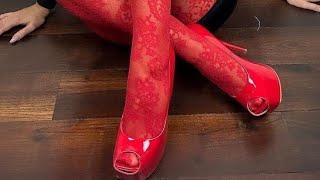 most stylish combination of stiletto high heel shoes with nylon stockings | #style #youtube