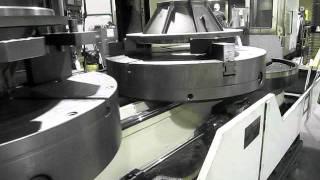 TOSHIBA MODEL TMF-10 CNC VERTICAL BORING MILL WITH PALLET CHANGER & LIVE MILLING SPINDLE