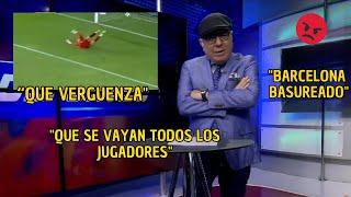 Vito Muñoz furioso por la eliminación de Barcelona ante Independiente Jrs.