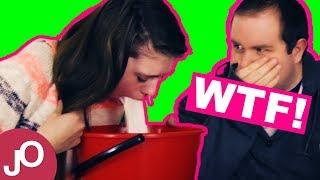 MILK CHALLENGE - BURP & PUKE EDITION #2 - She FAILS he WINS! Funniest/best milk challenge ever!