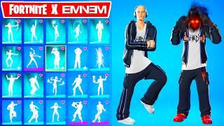 Fortnite EMINEM Skin Showcase with Icon Series Emotes & Legendary Dances (Slim Shady, Mask Up)