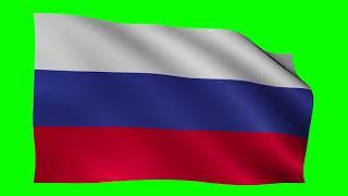 Russia Flag #3 - 4K Green Screen FREE high quality effects