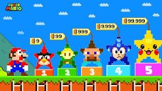 Super Mario Bros. But Mario Can Buy More Custom Star Characters in All Games