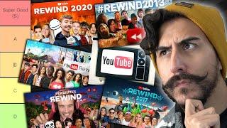 I Watched EVERY Youtube Rewind to make The ULTIMATE  Tier List!